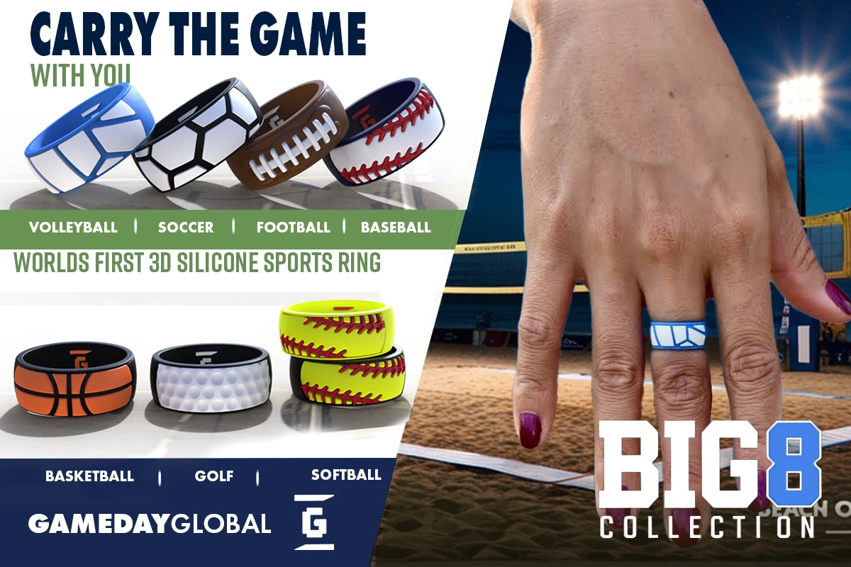 Gameday Global sports rings: football, baseball, softball, basketball, soccer, golf and volleyball